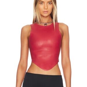 XXS/XS MIAU JINX LATEX TOP STRAWBERRY